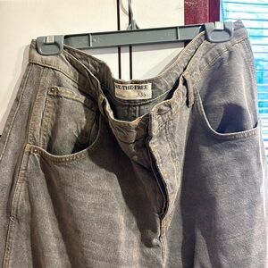 We the free grey barrel leg jeans.